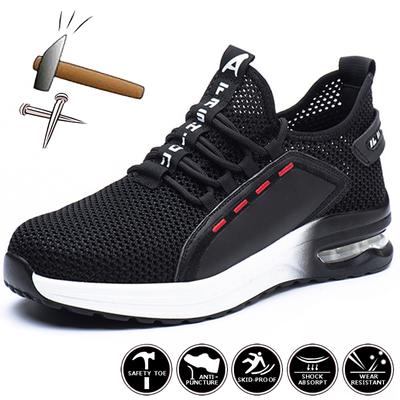 Arbeitsschuhe, atmungsaktive Sicherheitsstiefel mit Stahlkappe, leichte Sicherheitsarbeitsschuhe für Männer und Frauen, männliche Arbeitsturnschuhe, Sicherheitsschuhe