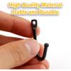 10 Pcs Black Single Prong Wrought Iron Hooks with Screws, Decorative Colonial Wall Hooks for Keys, Hats, Clothes, Towels