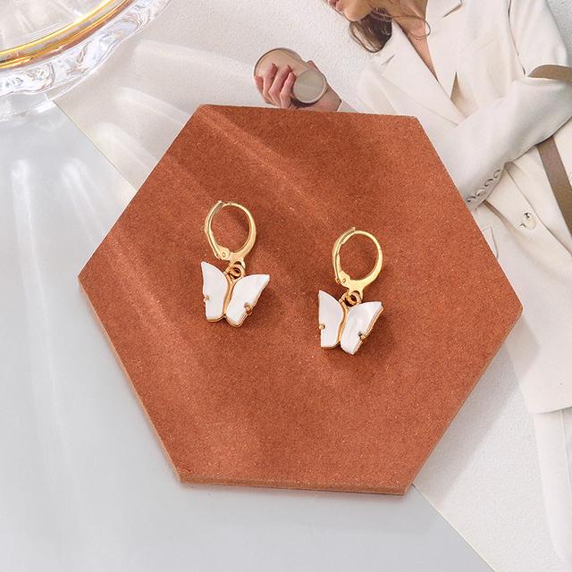 Women 'S Earrings Acrylic Drop Earrings For Women Geometric Hoop Big Earrings Dangle Hanging White Earrings Fashion  Jewelry