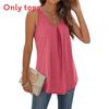 Summer Basic Cotton Sleeveless T Shirt For Women With Pleated Design For Casual Outfits