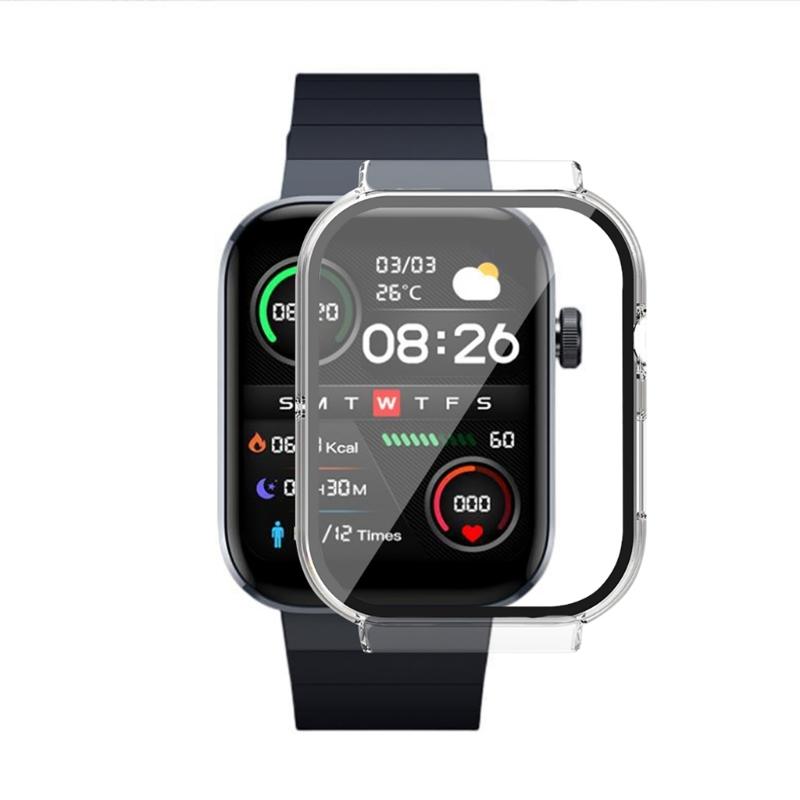 Smartwatch Frame Housing Tempered-Glass Film Hard Cover Compatible for Mibro T1 Screen Bumper-Shell Protector-Shockproof