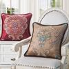 Flowers Embroidery Cushion Cover Embossed Pillowcases Bead String Jacquard Cushion Covers for Living Bedroom Home Decor