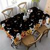 Halloween Pumpkins Lantern Ghost Rectangle Tablecloth for Table Decor Horror Bat Spider Web Dining Table Cloth Halloween Decor