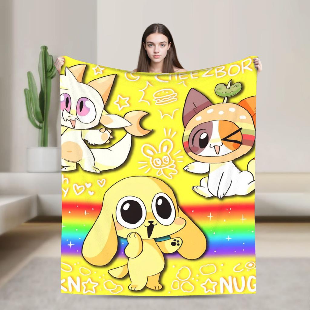 Chikn Nuggit Cartoon Anime Super Weiche Decke Plüsch Überwurfdecke Bequeme Outdoor Flanell Bettdecke Sofa Bettbezug