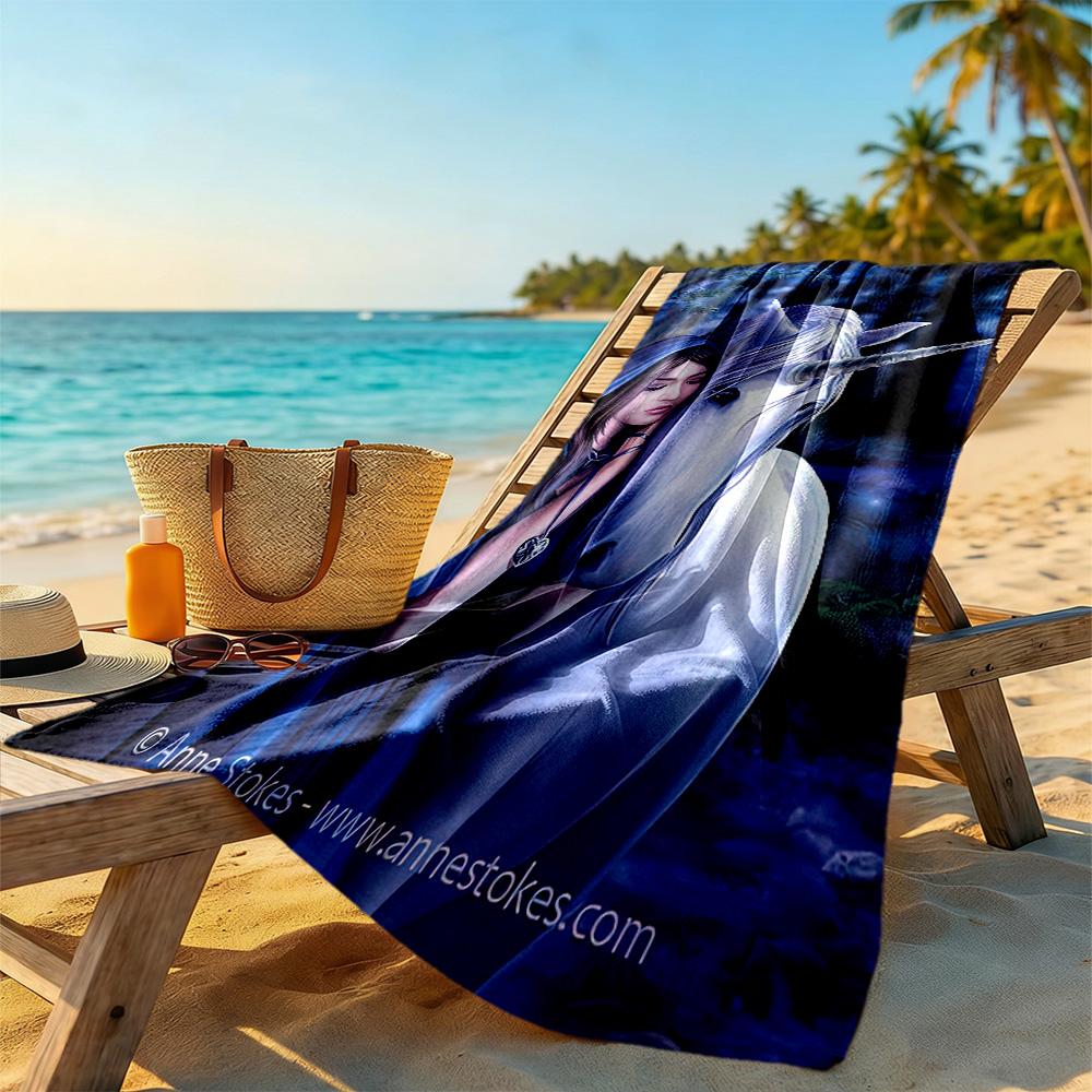 Gothic Style Beach Towel High Absorbency & Quick-Dry Comfortable Lightweight Perfect for Traveling Yoga Camping and Swimming
