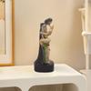 Spooky Halloween Skeleton Couple Figurine Resin Gothic Statue for Haunted Tabletop Centerpiece Decoration and Display