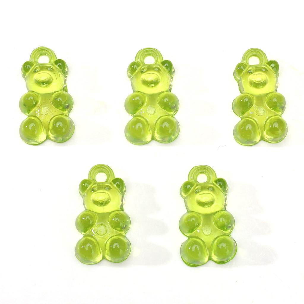 Niedliche Harz-Gummibär-Anhänger-Charms für Schmuckzubehör, DIY-Zubehör