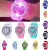 Stylish Unisex Quartz Watch With Transparent Dial Glow-in-the-dark And Water Resistance Geneva Silicone Sports Watch