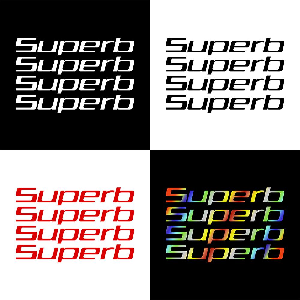 4PCS Car Door Handle Rearview Mirror Wiper Decal Sticker Decor For Skoda Octavia Rapid Fabia Superb Kodiaq Scala Karoq Kamiq VRS
