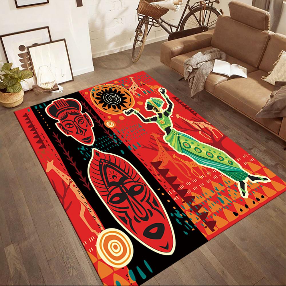 African Style Carpet Design for Entryway Playrooms Decorate room Hallway Anti-slip Rug Anime Office Decor Perfect Gift for Women/Men