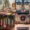 Remote Controlled 3D Flame Flickering Candles Real Waxy Texture Fake Candle Lights  Christmas Décor