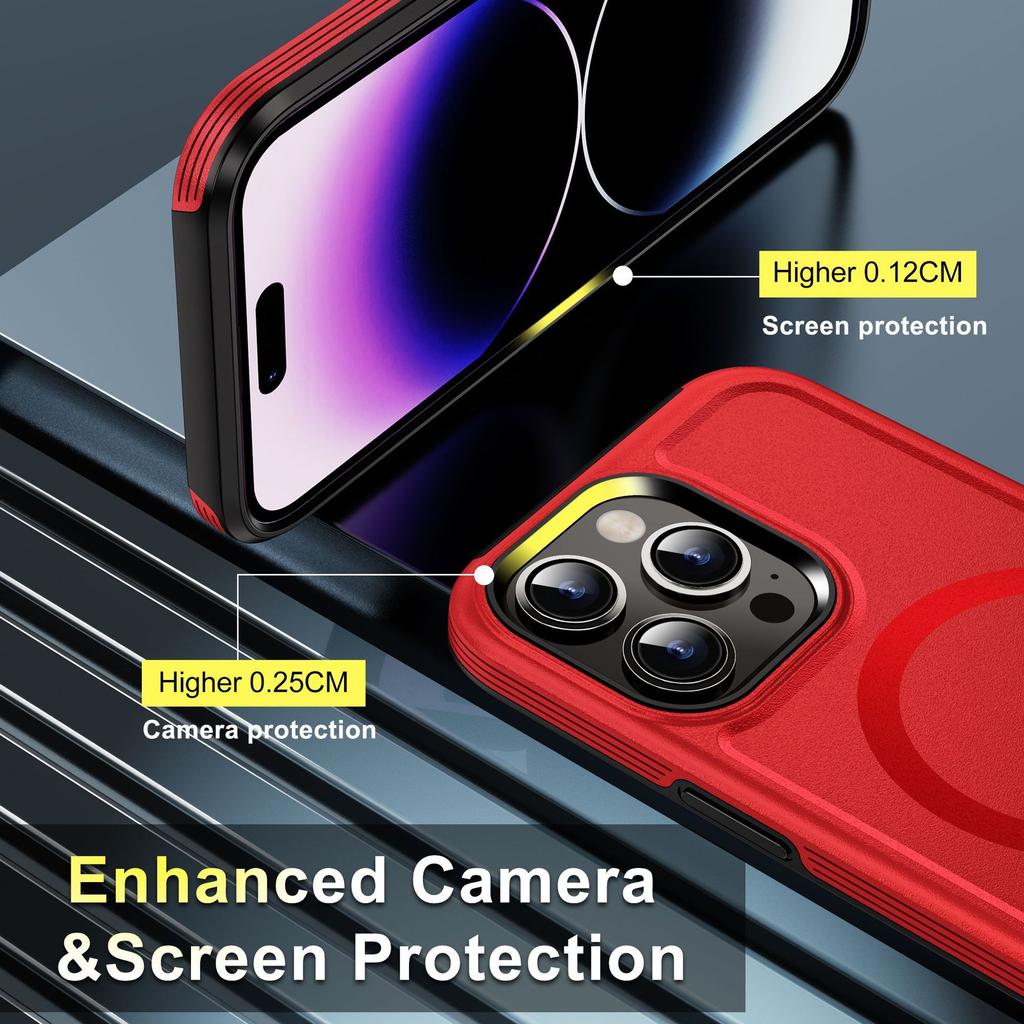 Applicable to Apple 15 2-in-1 matte mobile phone case iphone14Promax magnetic skin suction anti-drop protective case