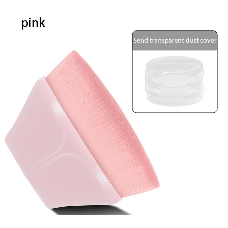 Foundation-Pinsel, Blütenblatt, nicht markierender Make-up-Pinsel, flacher Kopf, tragbar, nicht essen, Puderpinsel, Aufbewahrungsbox, Foundation-Pinsel