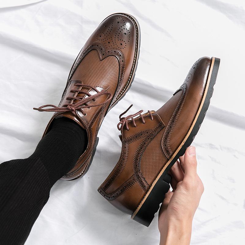 22 große Größe neue lässige Lederschuhe atmungsaktive Business-Kleiderschuhe Gentleman-Stil Hochzeitsschuhe