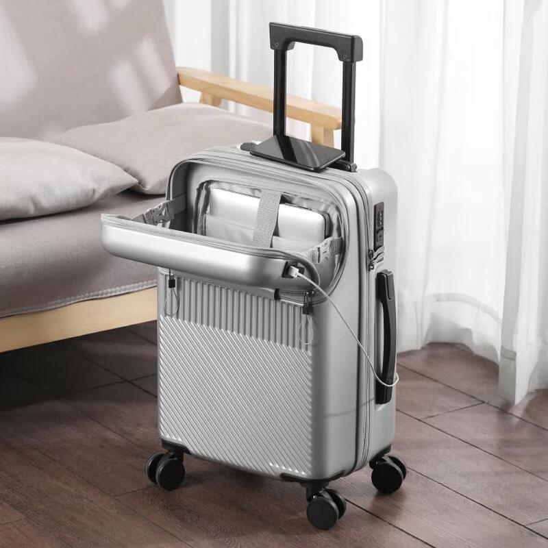 OEING 22-inch Upgraded Front-Opening Multi-functional Travel Suitcase