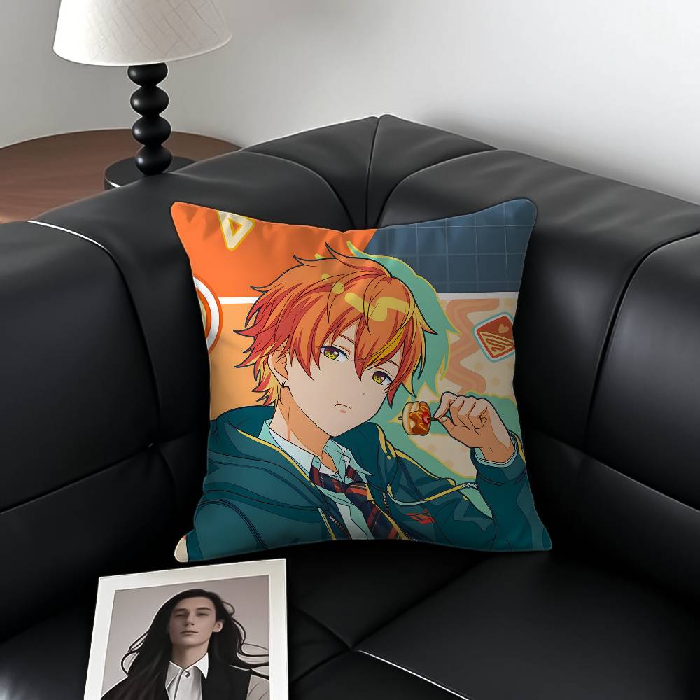P-Project S-SEKAI Shinonome Akito Pillow Case Anti-dustmite Pillowcase Invisible Zipper Silky Short Plush Sofa Cushion Cover