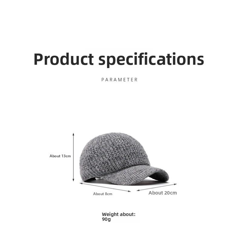 Warme Strick-Baseballkappen für Damen, Stilvolle Vielseitige Fischerkappen mit kurzem Schirm, Faltbares Design für Alle Jahreszeiten Gestreift