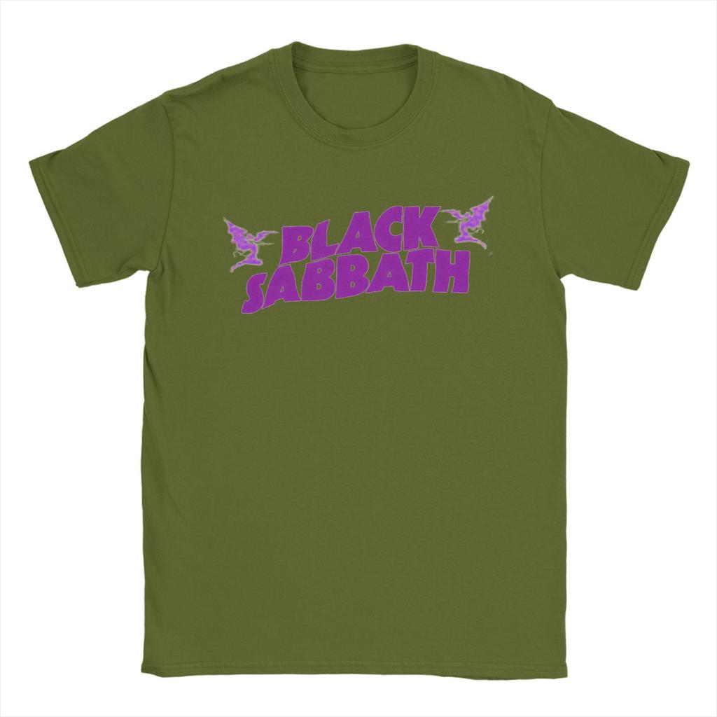 Black Sabbath Purple Logo T Shirt Hip Hop T-Shirts Short Sleeve Awesome Tshirt Summer Cotton Comfortable Oversized Tees