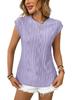 Summer Round Neck Jacquard Short Sleeved Loose T-shirt