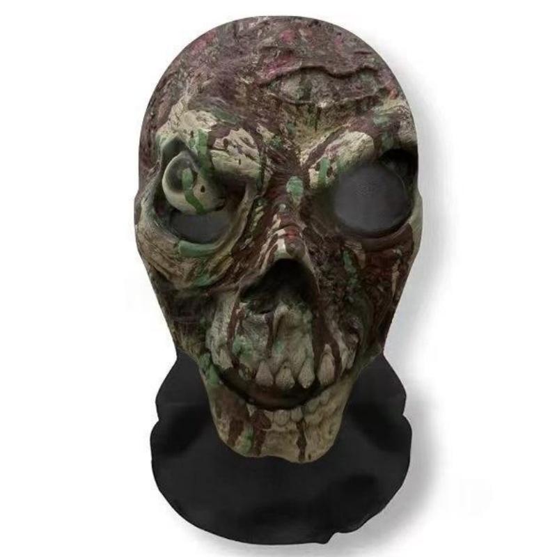 1Pcs Halloween Skull Mesh Printed Head Cover, Sun-Protective And Breathable Face Mask With Visibility, Festival Party Head Cover