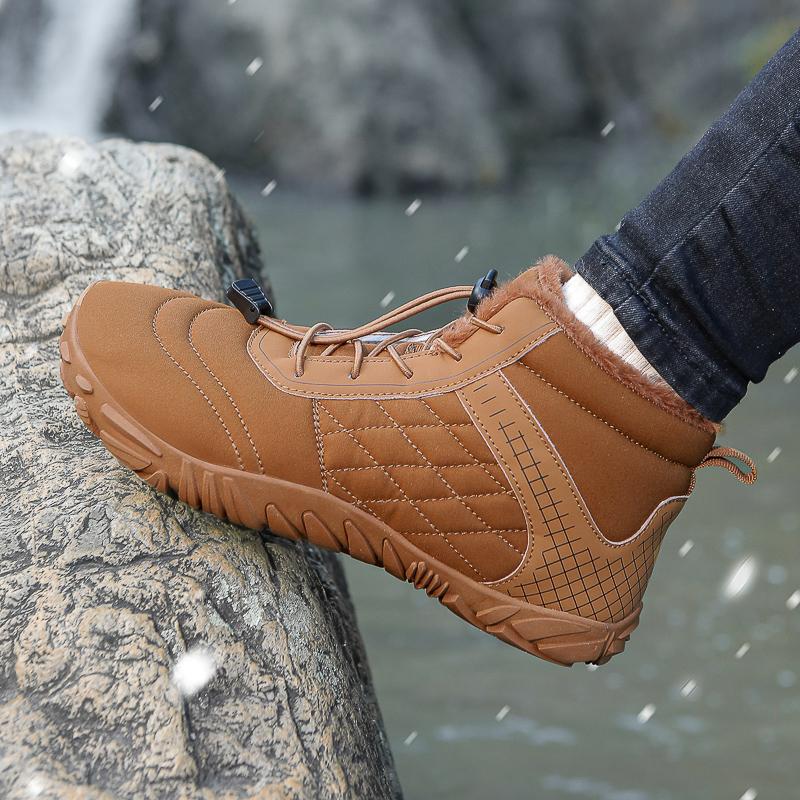 Warm Snow Boots Women Winter Hiking Boots High-top Outdoor Sports Shoes Men Non-slip Plush Sneakers