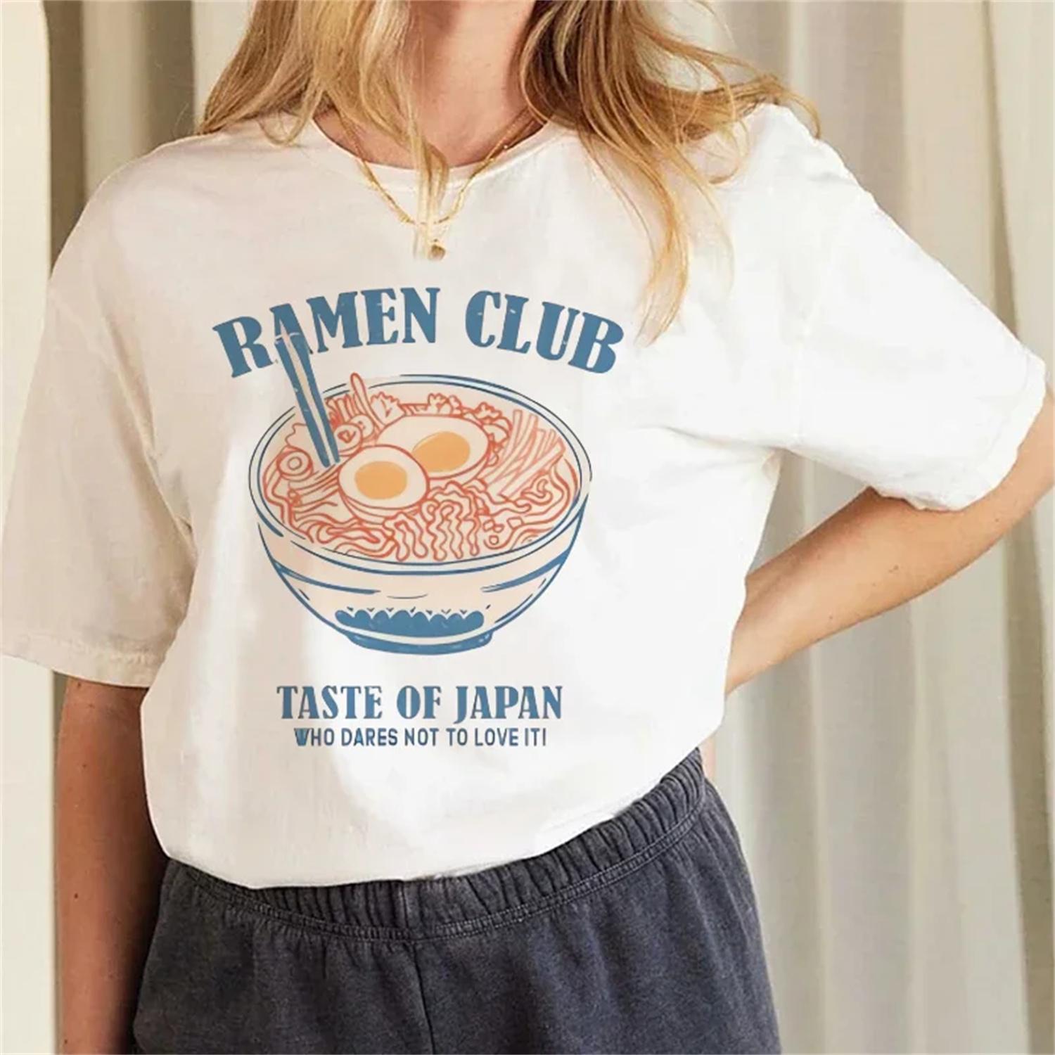 Women s Summer Printed T-Shirt Harajuku Japanese  Style Women s Short Sleeved Cute Versatile Fashion Top Casual O-Neck T-Shirt S