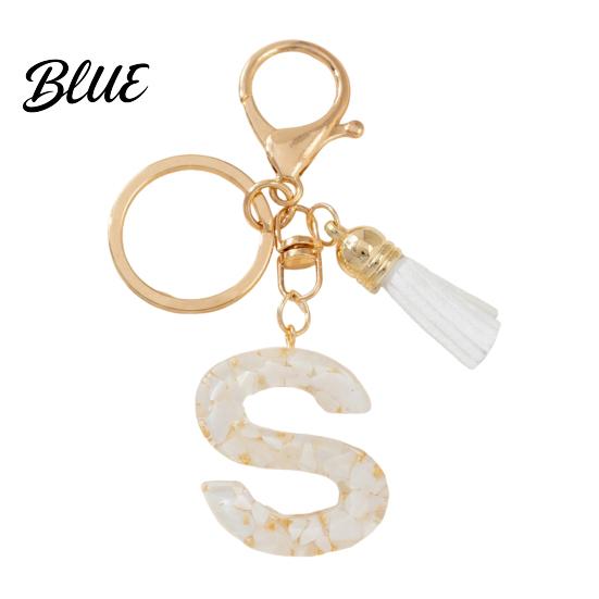 Key Holder For Backpack Keychain Pendant Letter A-Z Charm with Tassel