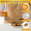 With Dipper and Lid Glass Honeycomb Tank Transparent Honey Bottle Honey Pot  Wedding Party