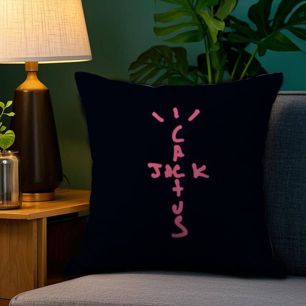 Cool CCactus Jack Pillow Case Plush Fabric Soft Double Sided Print Sofa Cushion Cover Throw Pillow Covers
