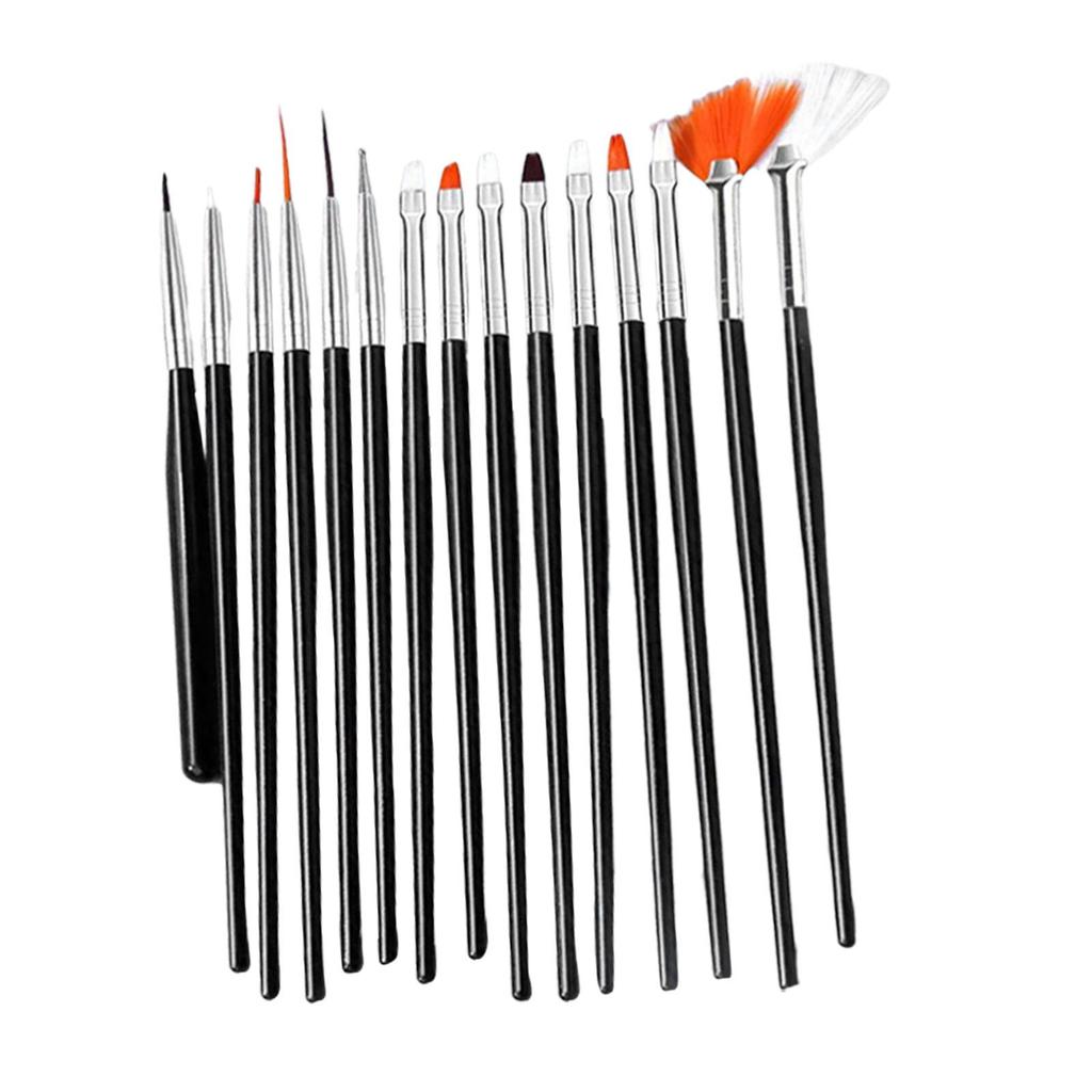 15 Pieces Nail Dotting Pen Painting Art Drawing Pencil Manicure Tool Liner Brush for Beautiful and