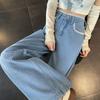 Navava Women Lace Point Wide Denim Pants Np377