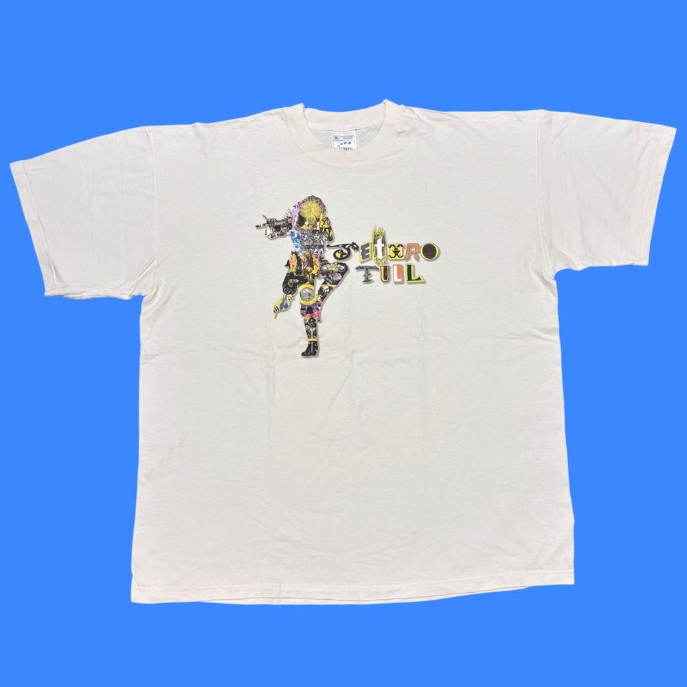 

Vintage Jethro Tull Shirt XL White Tour Concert Rock Band Tee Rush Marillion Unisex T-Shirt XXXL