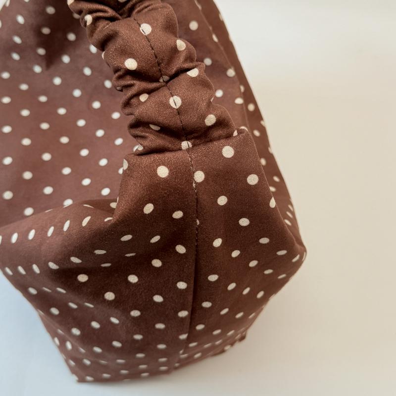 Stippen Canvas Schoudertas voor Dames met Verstelbare Riem en Ruim Ontwerp