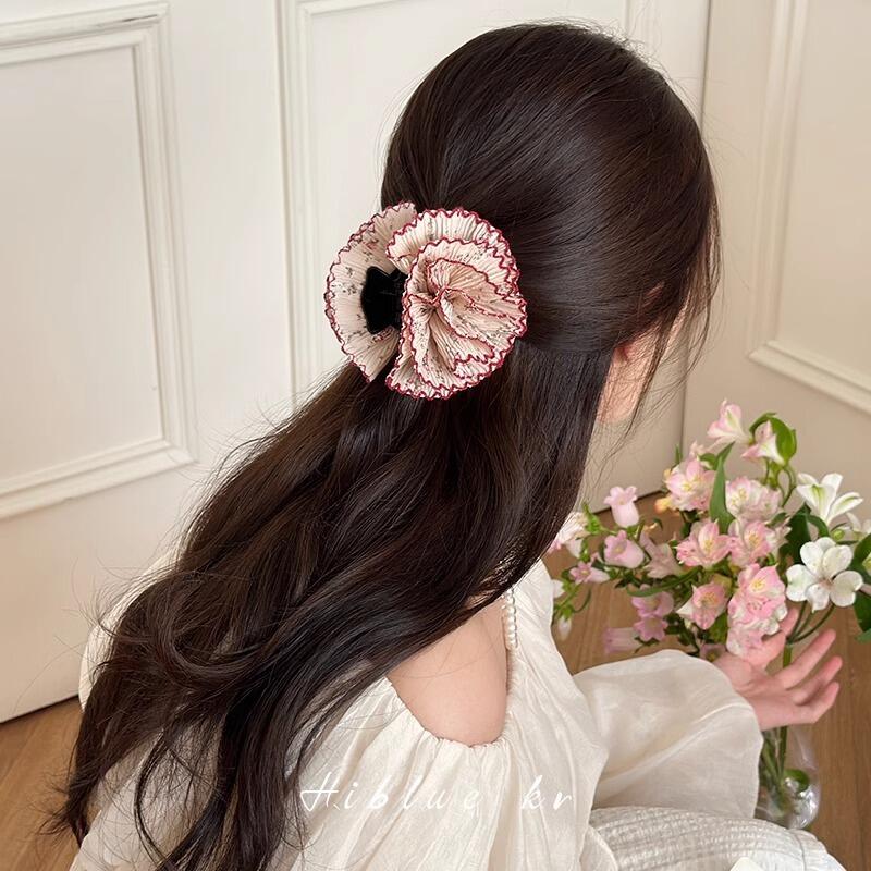 Elegante Karoblumen-Klaue Mode Pferdeschwanz-Haarnadeln Spangen Haiklammer Strand-Haarspange Für Damen Haarschmuck Neu