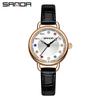 Women's Sanda Round Quartz Wristwatch - Elegant, Diamond-Accented, Light Luxury, Waterproof.