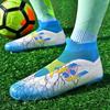 35-45Chaussures de football unisexes pour jeunes, grande taille, semelle souple en caoutchouc, clous longs, chaussures de football professionnelles pour entraînement sur pelouse artificielle