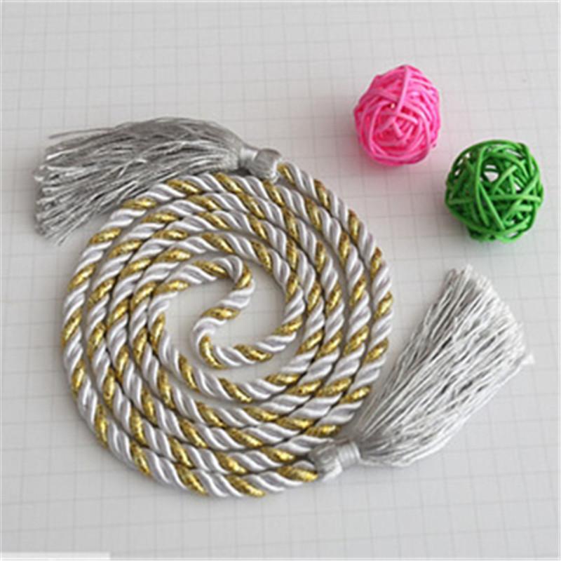 1 пара винтажных веревочных подхватов для штор, полиэстеровые ремешки ручной вязки, подхваты для штор, аксессуары для оконных штор 110cm серый