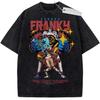 Oversize Vintage Washed Attack On Titan T Shirt with Anime Titans Army Graffiti Print for Streetwear Casual Daily Outfit