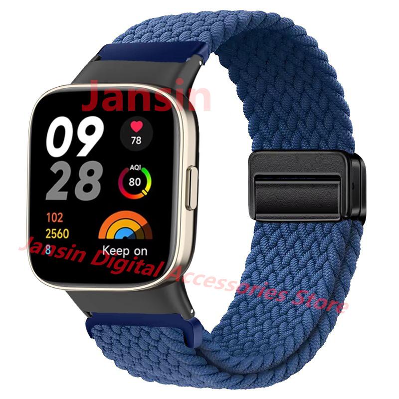 Correa de Nailon Para Redmi Watch 3 Correa Tejida Bucle Pulsera Magnética Para Xiaomi Redmi Watch 3 Correa Deportiva Reemplazable