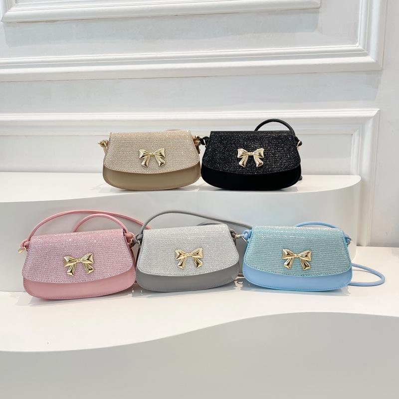 Beautiful trend casual 2025 new simple bow fashion one shoulder crossbody small square bag woman