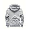 Men's Casual Warm Fleece Hooded Coat, Warm Thick Zip Up Hoodie for Fall Winter