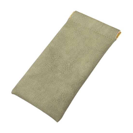 

Сумка для солнцезащитных очков для очков, водонепроницаемая мягкая небьющаяся сумка из искусственной кожи для солнцезащитных очков с самозакрывающимся дизайном, дорожный тонкий чехол с рукавами зелёный