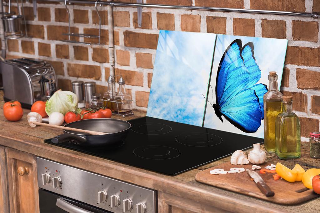 SZKLANA PŁYTA OCHRONNA NA KUCHENKĘ 85x52 MOTYL