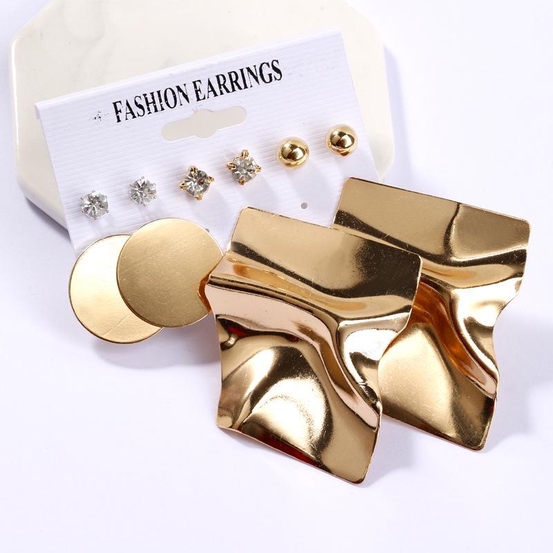 Women's Tassel and Pearl Crystal Stud Earring Set