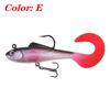 6-Piece Soft Silicone Swimbait Fishing Lures for Sea Bass, Pike, and Carp with Treble Hooks
