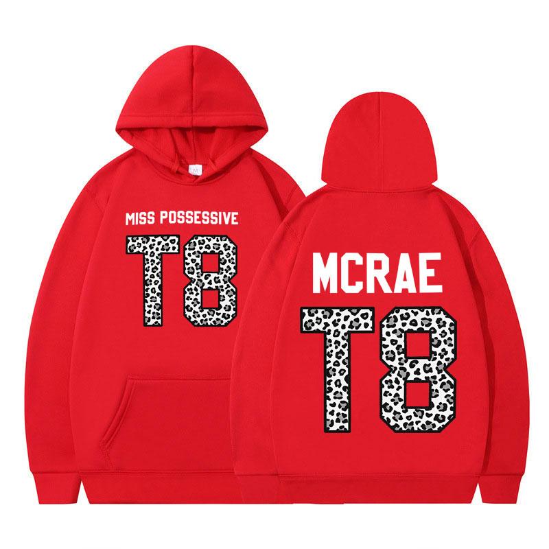 Tate McRae Tour T8 Leopardí grafická mikina s kapucí Pánská Dámská Módní Oversized Pulovr Dlouhý rukáv Hip-hopové Mikiny Hot Sale 2025