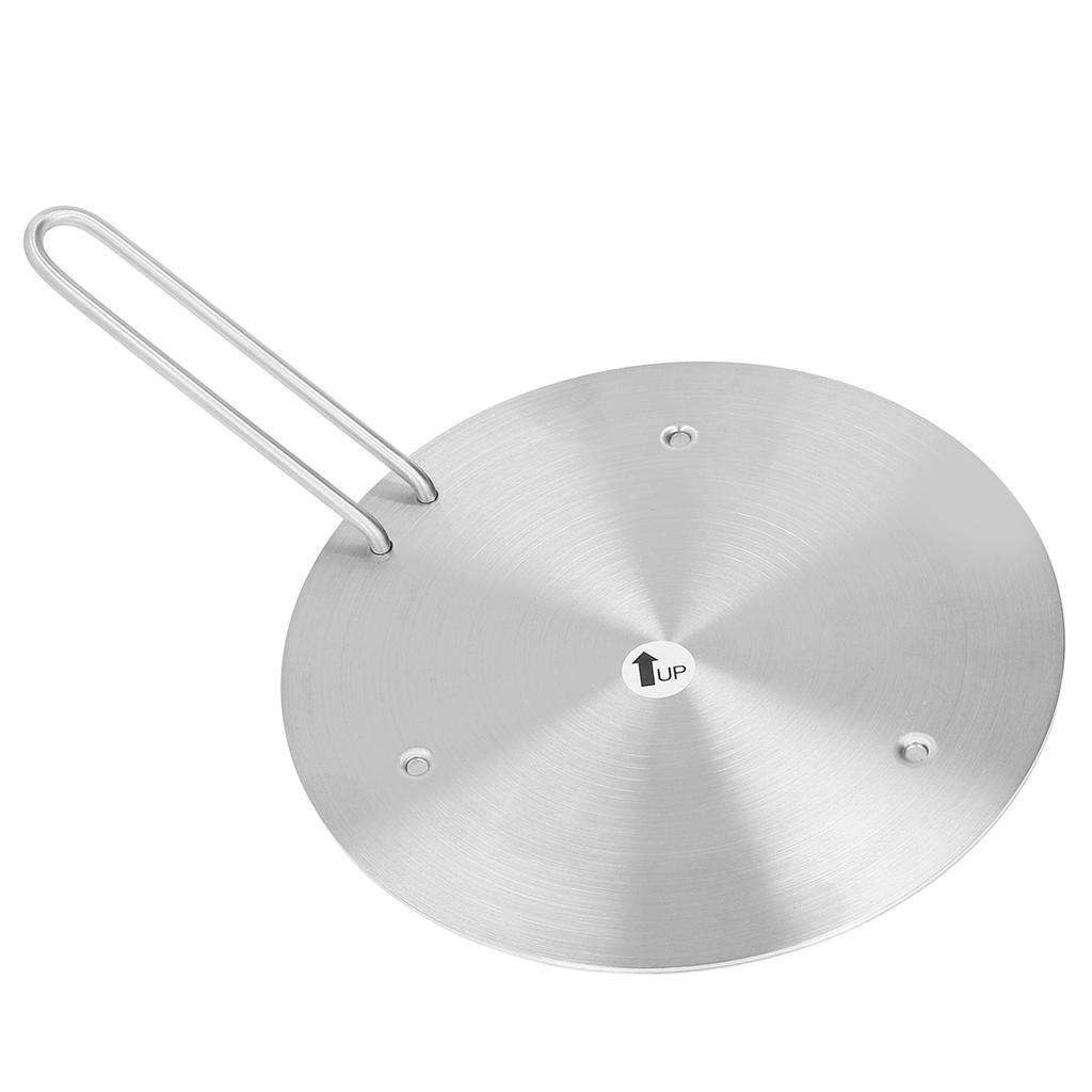 Heat Diffuser Stainless Steel Induction Cooker Diffuser Plate with Handle for Kitchen 21.5cm/8.46in