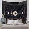Moon Phase Tapestry Wall Hanging White Black Colorful Sun Mandala Tapestry Wall Hanging Celestial Wall Tapestry Hippie Wall Carp