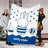 1pc Miffy4 Theme Blanket - Digital Print, Polyester, Cozy for All Seasons, Perfect for Outdoor, Camping, and Travel