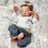 Cute Asleep Reborn Toddler Doll Levi 18'' 45 Cm Rebirth Simulation Baby Doll Handmade 3D Painted Skin Real Life Baby Dolls for Kids Birthday Xmas Gift